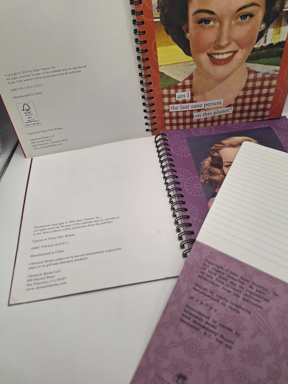 Anne Taintor Engagement Calendar Lot 2009 2019 Retro Humor Planners Notebook